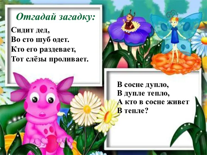 Отгадай загадку: Сидит дед, Во сто шуб одет. Кто его