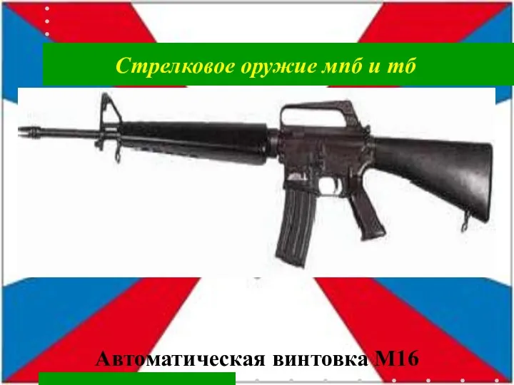 Стрелковое оружие мпб и тб Автоматическая винтовка M16