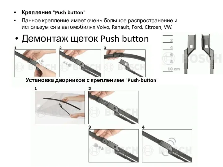 Крепление "Push button" Данное крепление имеет очень большое распространение и используется в автомобилях