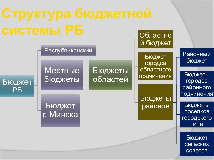 Структура бюджетной системы РБ