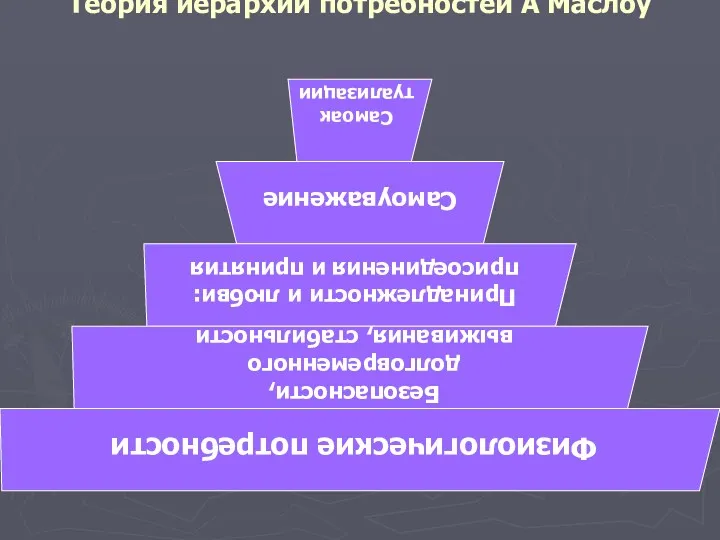 Теория иерархии потребностей А Маслоу