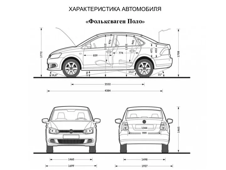 ХАРАКТЕРИСТИКА АВТОМОБИЛЯ «Фольксваген Поло»