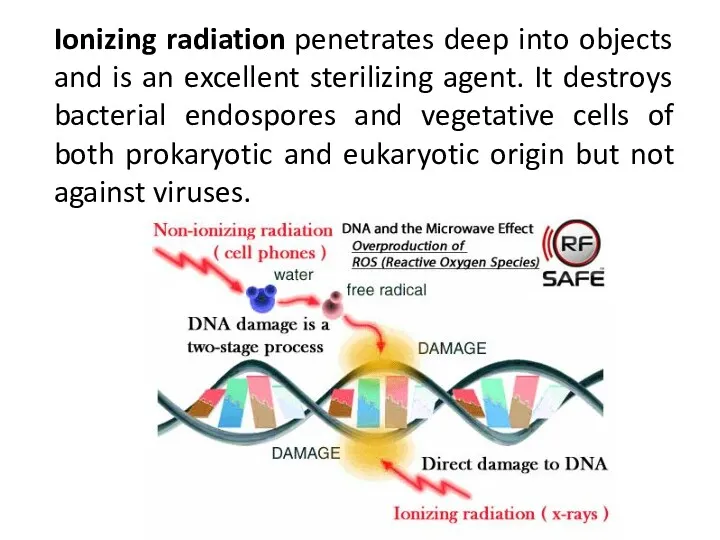 Ionizing radiation penetrates deep into objects and is an excellent