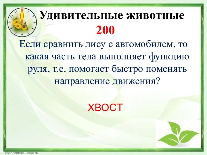 Удивительные животные 200 Если сравнить лису с автомобилем, то какая