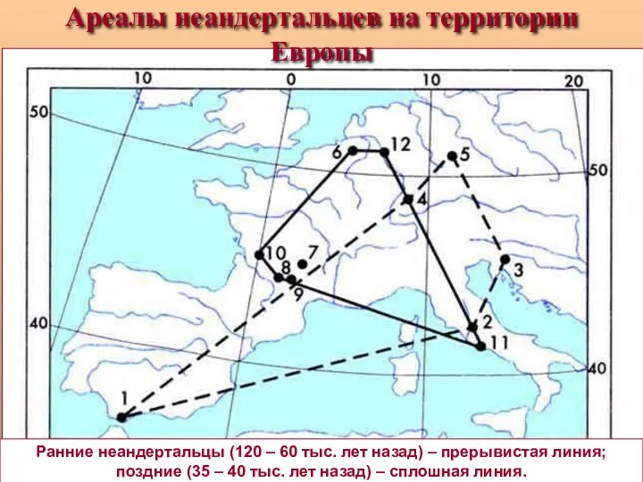 Ранние неандертальцы (120 – 60 тыс. лет назад) – прерывистая