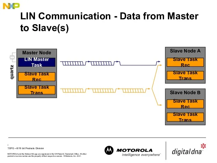 LIN Communication - Data from Master to Slave(s)