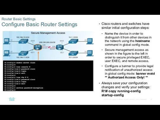 Router Basic Settings Configure Basic Router Settings Cisco routers and