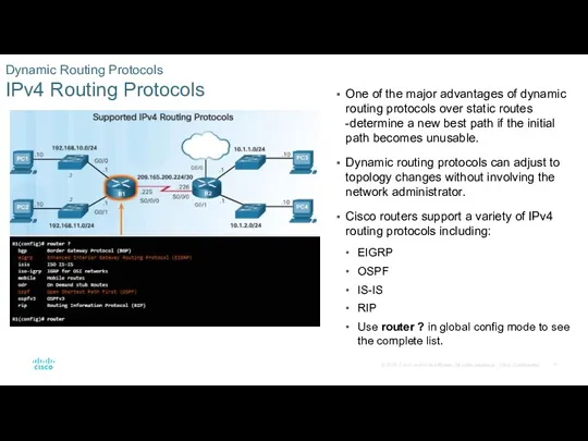 Dynamic Routing Protocols IPv4 Routing Protocols One of the major