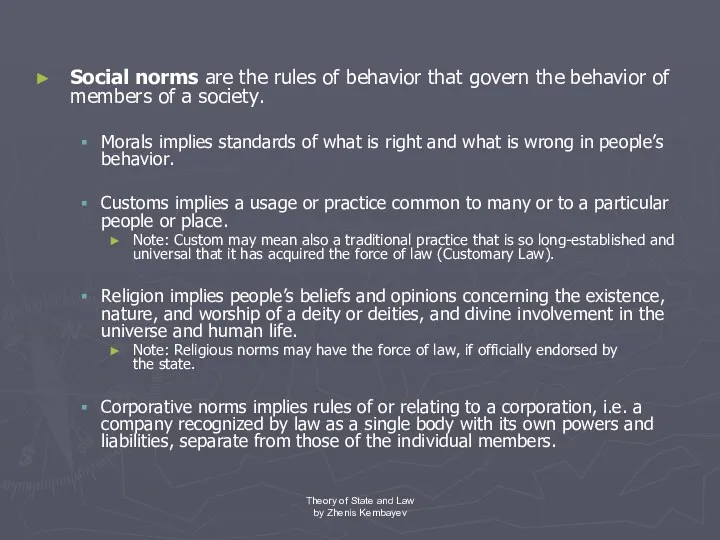Social norms are the rules of behavior that govern the