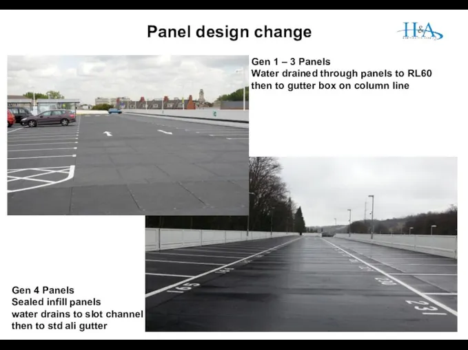 Panel design change Gen 1 – 3 Panels Water drained