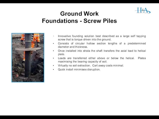 Ground Work Foundations - Screw Piles Innovative founding solution best
