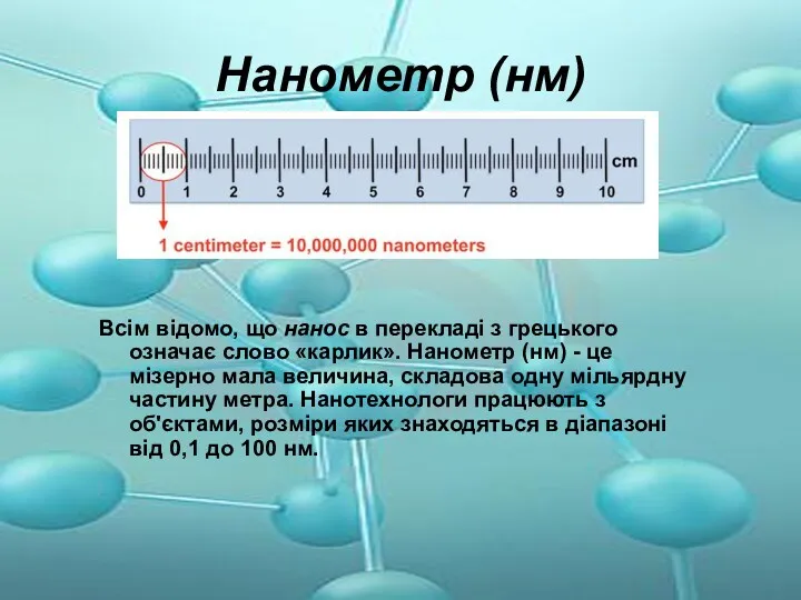 Всім відомо, що нанос в перекладі з грецького означає слово