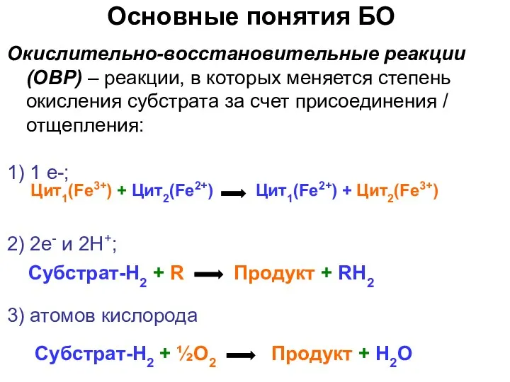 Окислительно-восстановительные реакции (ОВР) – реакции, в которых меняется степень окисления