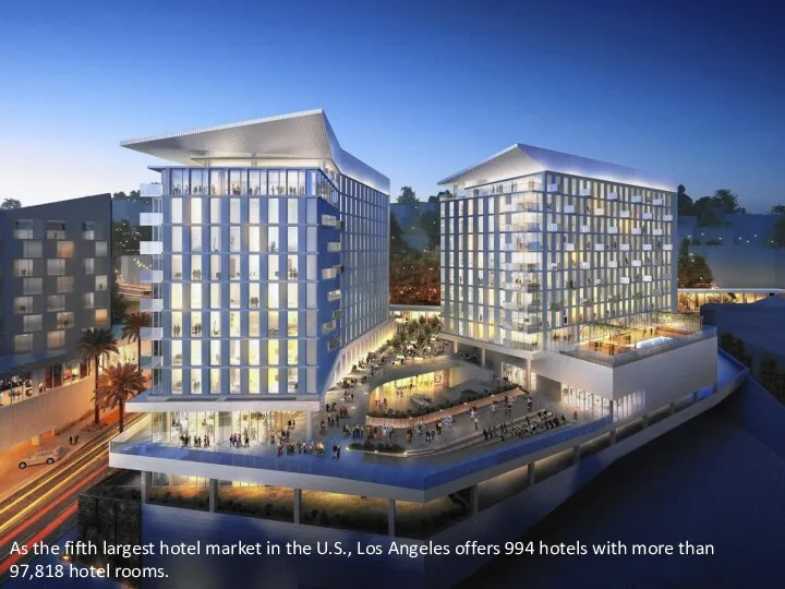 As the fifth largest hotel market in the U.S., Los Angeles offers 994