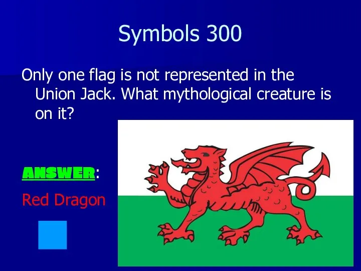 Symbols 300 Only one flag is not represented in the