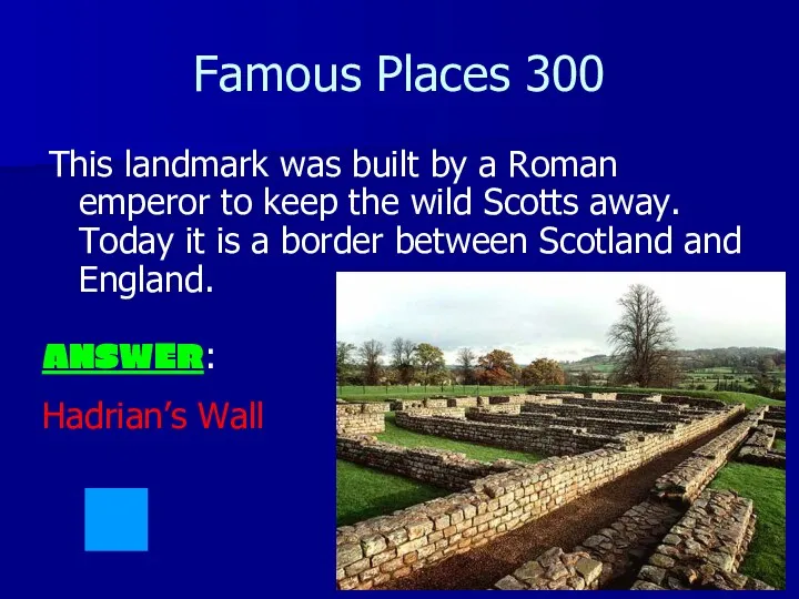Famous Places 300 This landmark was built by a Roman