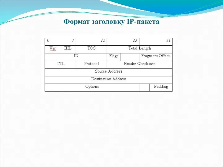 Формат заголовку IP-пакета