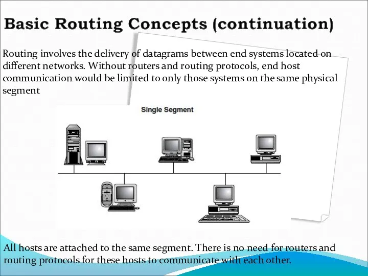 Routing involves the delivery of datagrams between end systems located