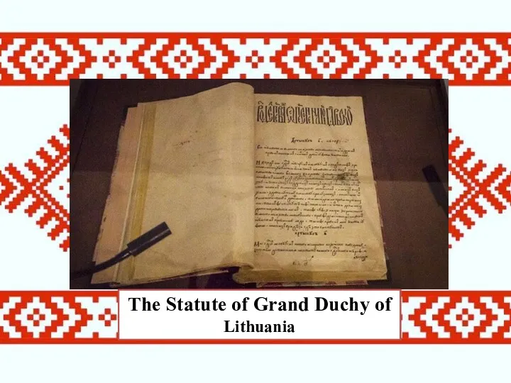 The Statute of Grand Duchy of Lithuania