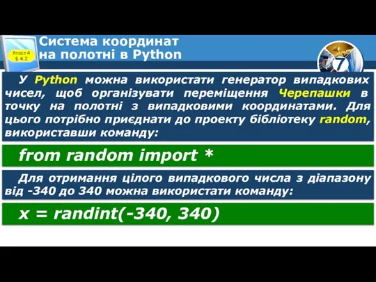 Система координат на полотні в Python Розділ 4 § 4.2