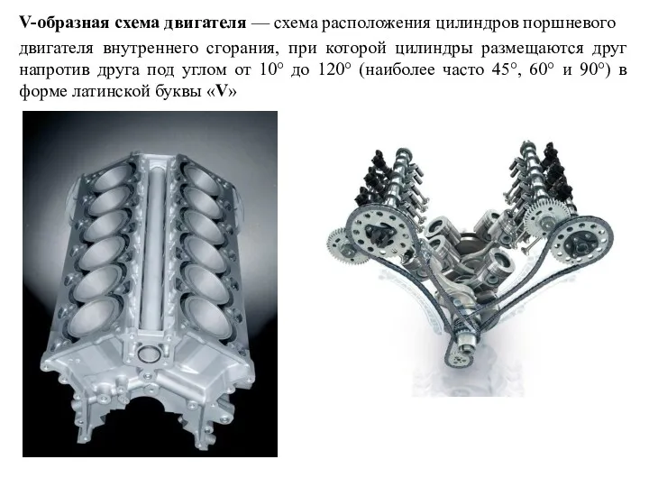 V-образная схема двигателя — схема расположения цилиндров поршневого двигателя внутреннего