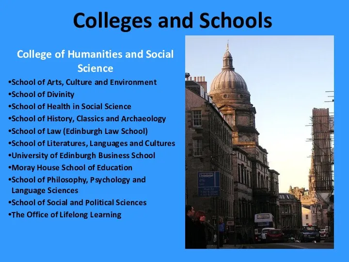 Colleges and Schools College of Humanities and Social Science School