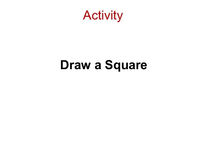 Draw a Square Activity