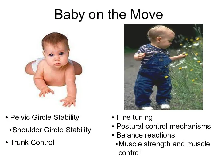 Baby on the Move Pelvic Girdle Stability Shoulder Girdle Stability