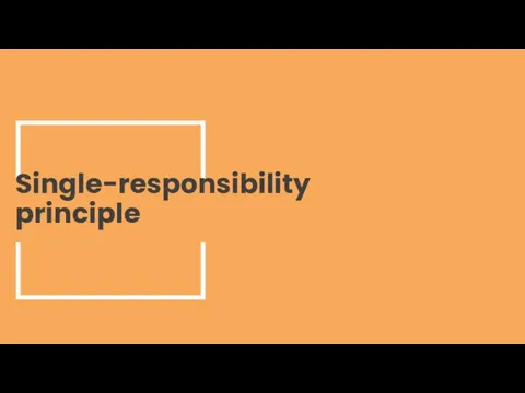 Single-responsibility principle