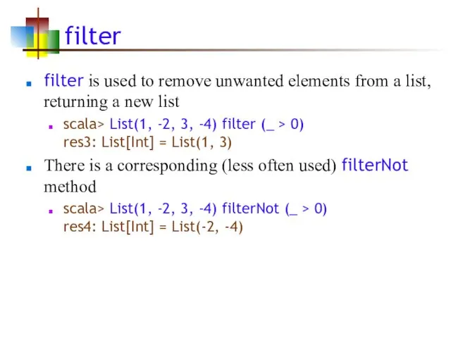 filter filter is used to remove unwanted elements from a