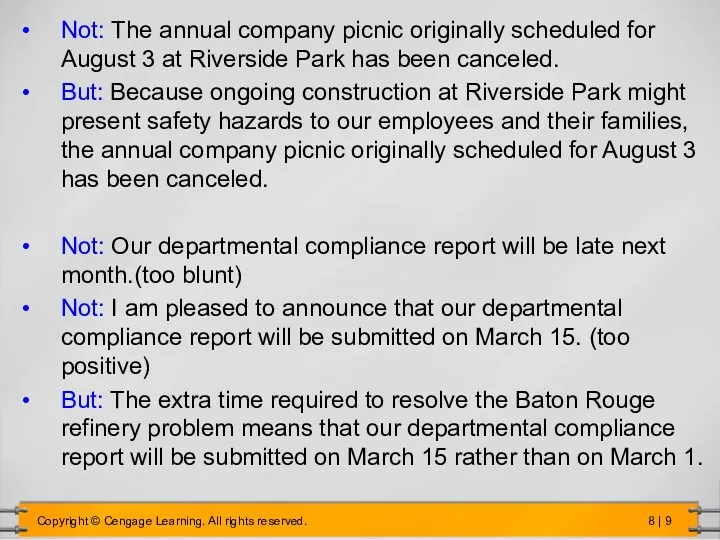 Not: The annual company picnic originally scheduled for August 3 at Riverside Park