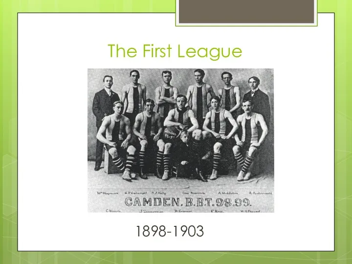 The First League 1898-1903