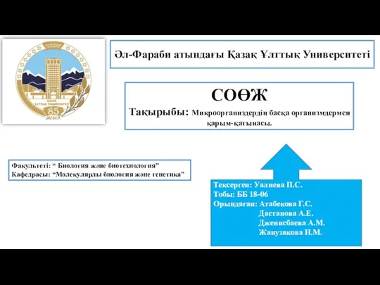 Микроорганиздердің басқа организмдермен қарым-қатынасы