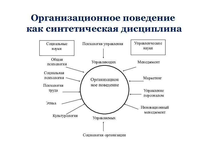 Организационное поведение как синтетическая дисциплина