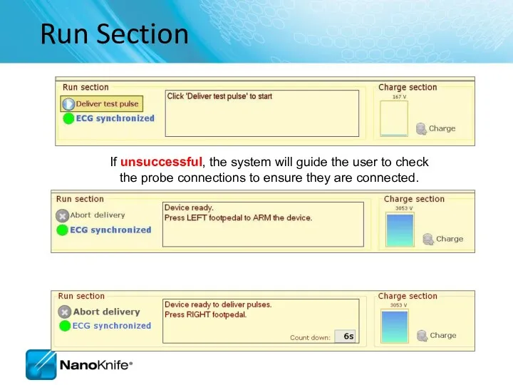 If unsuccessful, the system will guide the user to check