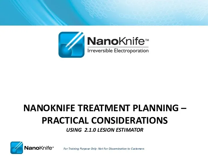 NANOKNIFE TREATMENT PLANNING – PRACTICAL CONSIDERATIONS USING 2.1.0 LESION ESTIMATOR