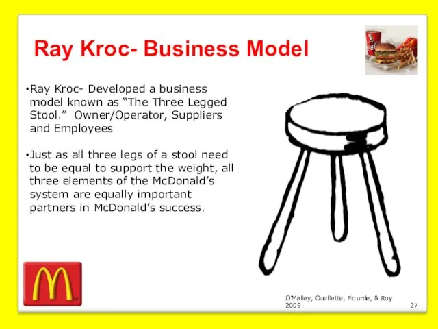 O’Malley, Ouellette, Plourde, & Roy 2009 Ray Kroc- Business Model