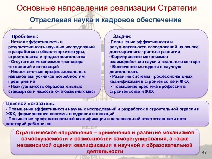 Проблемы: - Низкая эффективность и результативность научных исследований и разработок