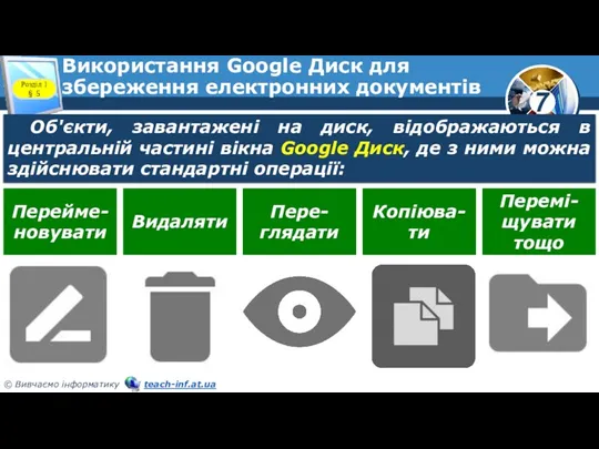 Використання Google Диск для збереження електронних документів Розділ 1 §