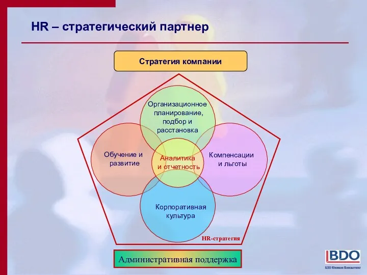 HR – стратегический партнер Компенсации и льготы Обучение и развитие