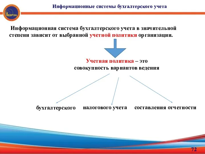 Информационные системы бухгалтерского учета Информационная система бухгалтерского учета в значительной