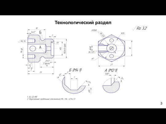 Технологический раздел Чертеж детали «Пробка»