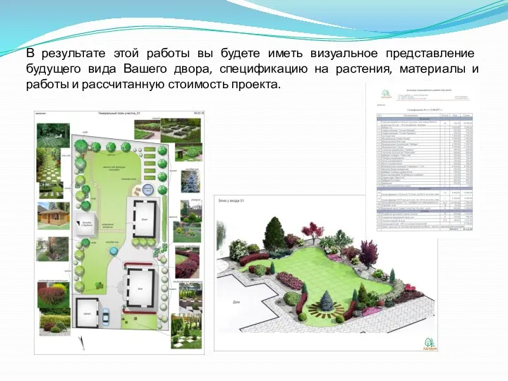 В результате этой работы вы будете иметь визуальное представление будущего