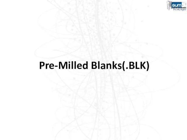 Pre-Milled Blanks(.BLK)