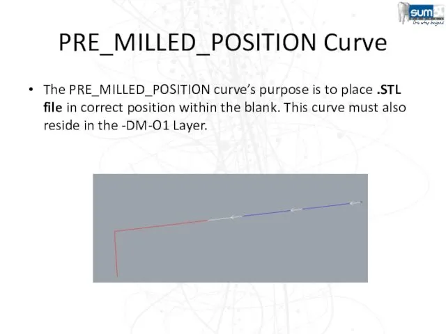 PRE_MILLED_POSITION Curve The PRE_MILLED_POSITION curve’s purpose is to place .STL