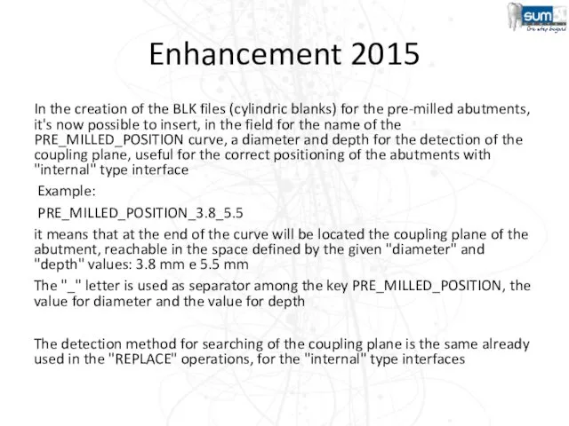 Enhancement 2015 In the creation of the BLK files (cylindric