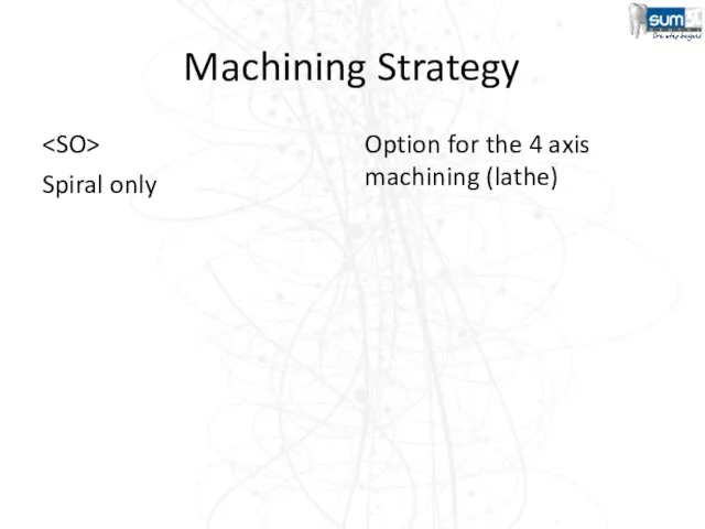 Machining Strategy Spiral only Option for the 4 axis machining (lathe)