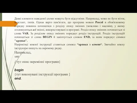 Деякі елементи наведеної схеми можуть бути відсутніми. Наприклад, може не