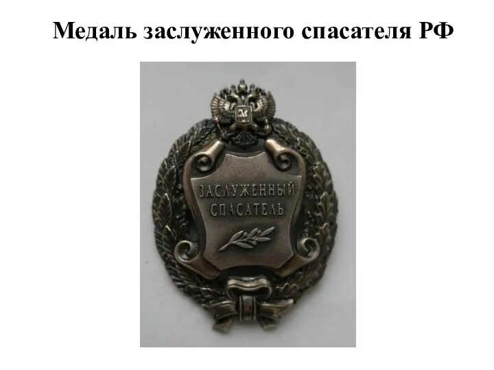 Медаль заслуженного спасателя РФ