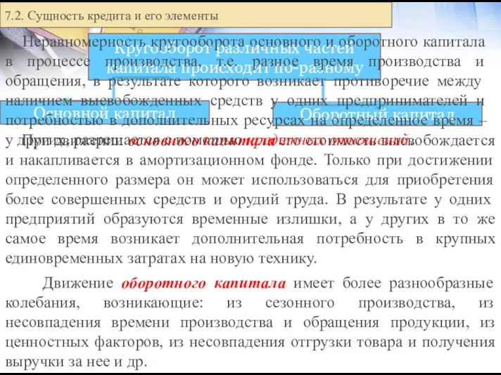 При движении основного капитала его стоимость высвобождается и накапливается в